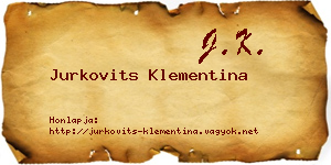 Jurkovits Klementina névjegykártya